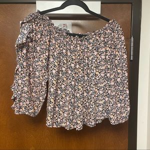 Off the Shoulder Floral American Eagle Blouse